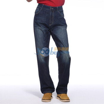 IZOD 2011新品宽松纯棉磨破男士牛仔裤 3061916120001 牛仔色 190/96A(36)