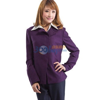 迪可 DECO 暗扣修身羊毛小西服JT401330 紫色 S