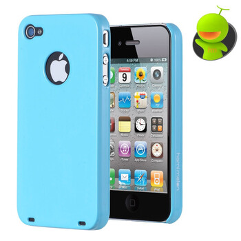 哈密瓜（hamimelon） HM0107　iphone4保护套 升级版钢琴烤漆12色 外壳 天蓝色 送防尘塞贴膜