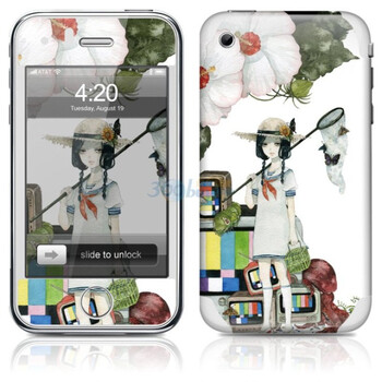 ideaSkin iPhone 3G/3GS 捕昆虫的女孩 手机外壳保护套皮贴膜 ABRC031880