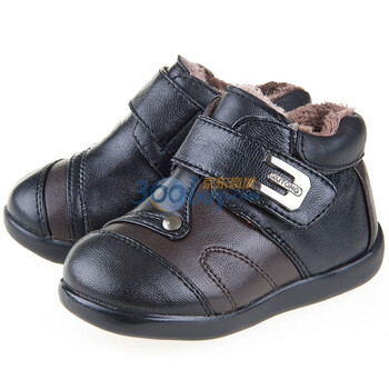 牧童 Mutong WE107 2012新品 冬季男女宝宝 全羊皮棉鞋 童鞋 黑色 23