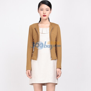 CELLMICELL 巴哈米舍 2012春夏女装新款 拉链短款OL小西装 702AW030 姜黄色 M