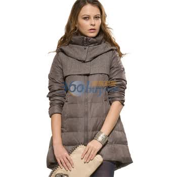 妠彩 N.CAI 2011时尚休闲女装披肩羽绒服 Y11076 咖啡 XXXL