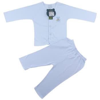 巧尼熊 宝宝服饰 长袖开胸夏季竹纤维内衣套装 柔软 凉爽 抗菌 6002 浅粉 73码