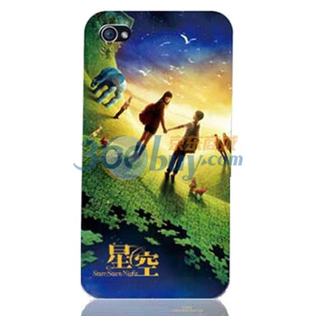 几米（Jimmy） iPhone4/iPhone4S 手绘漫画超薄彩壳（星空相见） 华谊兄弟公司授权 送明信片