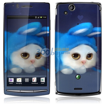 ideaSkin 索尼爱立信 XPERIA arc/ X12/LT15i/LT18i 像兔子的猫 外壳保护套皮贴膜 DBED032154