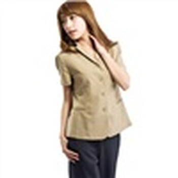 迪可 DECO 夏装OL短袖小西服JT401341 驼色 L