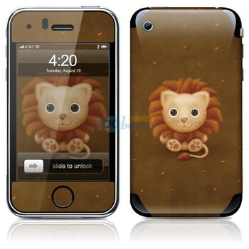 ideaSkin 苹果apple iPhone 3G/3GS 小狮子 外壳保护套贴膜全身贴 ABRA752153