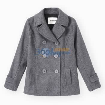 初刻CRUCCO 女装外套 西服领短款呢子上衣 2011秋冬新品 00011661 灰色 M