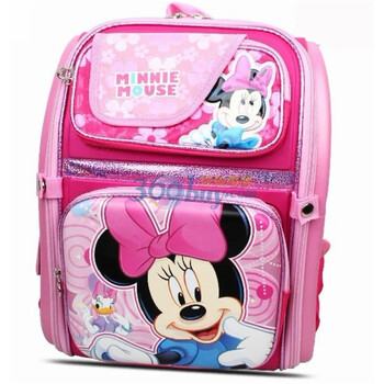 迪士尼DISNEY小学生儿童减负双肩书包SM80241 玫红