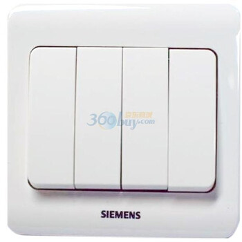 西门子（SIEMENS）远景四联双控开关 5TA02461CC1 （雅白色）