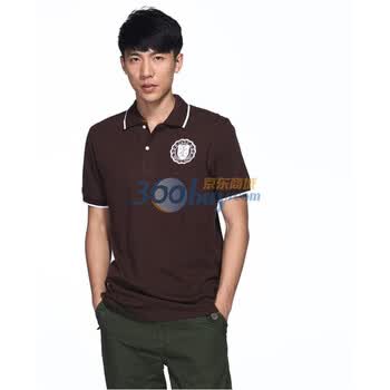 IZOD 2011新品纯棉撞色翻领短袖男士polo衫 2121913214801棕色系XXL(185/102A)