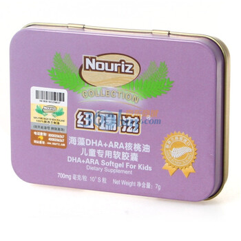 纽瑞滋海藻DHA+ARA核桃油儿童专用软胶囊10粒（700mg毫克/粒 *10粒）