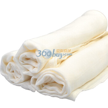 蒂乐加密型双层纱布尿布/竹纤维尿布/抗菌婴儿尿布/大号/可做浴巾包毯5片装70cm*70cm自然原色218B