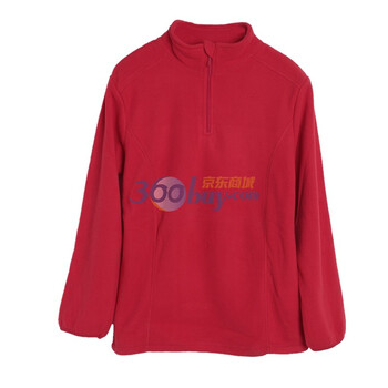 as安都 2011秋冬 新款女装休闲百搭半开襟卫衣9141291Q 红色 XL