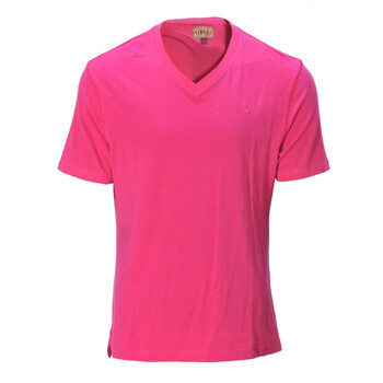 IZOD 2011新品含莫代尔V领短袖男士休闲T恤 3121914262409粉色XXL(185/102A)