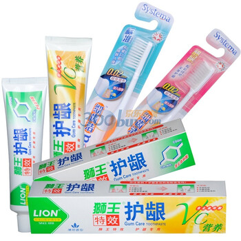 狮王 套装（狮王 细齿洁标准+靓龈+特效牙膏（留兰香100g+Vc营养型170g））