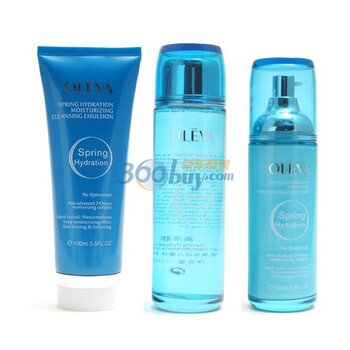 奥洛菲OLEVA 活泉水动力基础护理保湿3件组（洁面100ml+保湿水120ml+乳液100ml） 清爽不油腻