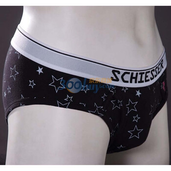 Schiesser舒雅 男士纯棉针织三角内裤（35-1528） 黑色 XL