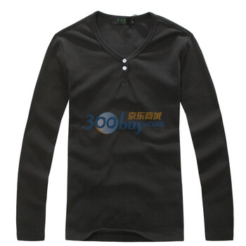PPZ男装2012春装新款纯色休闲舒适打底衫长袖T恤男kt614 深灰色 XXL