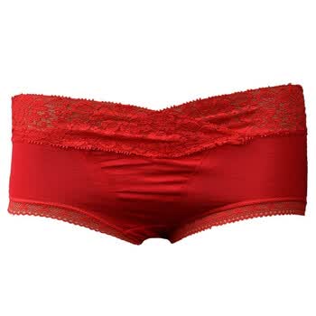 2012新款摩登妮内衣 莫代尔性感提臀塑身型内裤N084 深红 XXL