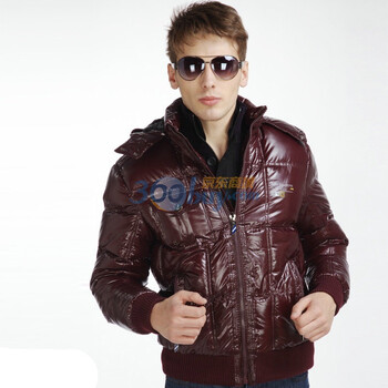 EBG男装2011秋冬经典时尚保暖丝光棉服外套男1201012 红色 XXL