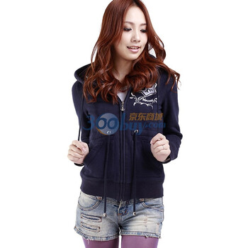 艾勒罗克 ELEMENT LOOK 2011秋冬羽绒内搭多色时尚百搭连帽休闲卫衣1101EPA04 藏青 L