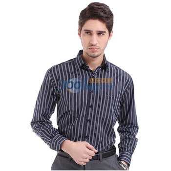 POLO VILLAE保罗威特新春新品商务休闲男士兰条修身新品长衬 PFDCHADCF908 43