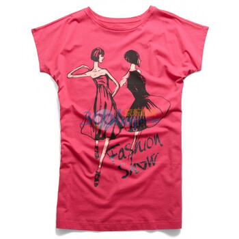 Giordano佐丹奴 T恤 女时尚插画印花Big Tee 01391001 浅粉红 M