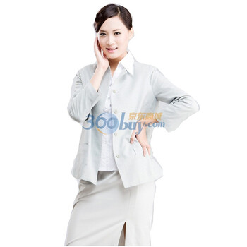 迪可 DECO 春款OL无领长袖西服JA401151 灰色 M