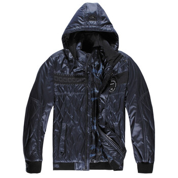 公子一派2011冬装新款连帽棉服休闲外套男士保暖加厚棉衣MY-54003 午夜蓝 185/100A（54）