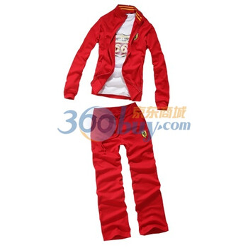 TUOYI男士运动服保暖加厚套装冬季套装M068 红色 XL