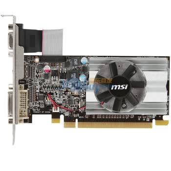 微星（MSI)R6450 1GD3/LP 625/1333MHz 1G/64bits DDR3 PCI-E显卡