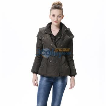 波司登 2011新款 羽绒服 女双层领连帽时尚短款 BR2254 深灰色 185/104A(XXXL)