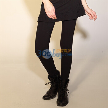 Giordano佐丹奴BSX 女魅力荷叶裆裙裤袜 04491516 黑色 均码