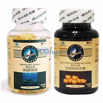 蓓多立鱼油软胶囊（金标 健）1.0g/粒*100粒+蓓多立浓缩卵磷脂软胶囊（金标·健）1.0g*100粒