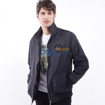 OBM2012空军一号男外套百搭修身立领修闲男夹克12SW008S 黑色 185