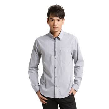 Jack Jones/杰克琼斯 衬衫纯棉格纹略修身衬衫B(黑)|211405023010195/112A/XXXL