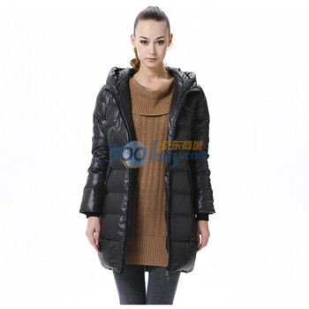 波司登 2011新款 羽绒服 女 简约亮面连帽中长款 BR2304 绿色 185/104A(XXXL)