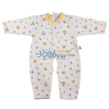 童泰 立领对开哈衣（两件装） 1723 黄色 73码