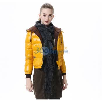 波司登 2011新款 羽绒服 女针织帽短面包 BR2208 黄色 185/104A(XXXL)
