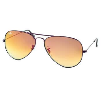 Ray-Ban雷朋经典飞行员款太阳镜 RB3025-076/70-62 紫色