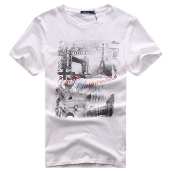 购物赢大奖 Jackwalk杰克沃克 文艺浪潮袭来复古印花T恤W012251 W0122516本白 XXL