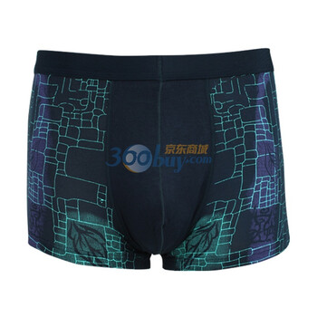 伊维雅/jemis 男士内裤平角裤舒适吸汗性感底裤u12003 蓝色 XL