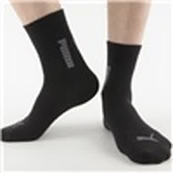 PUMA 彪马 男士提花休闲 商务短袜子 黑色 25-27cm