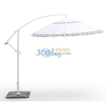 imuse 观唐花园家具户外家具户外伞 庭院伞回纹 弯臂伞防晒伞 促销AU8002N05TEX 骨白
