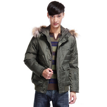 汤尼俊士(TONYJEANS)牛津多袋短羽绒服 1210404330-49 绿色 M