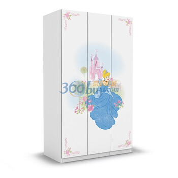 酷漫居 迪士尼 高档家具 公主童画梦 衣柜 家具品牌 儿童家具 爱洛粉红 三门衣柜
