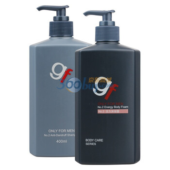 GF高夫身体护理套装（NO.2去屑洗发水400ml+NO.2活力沐浴露400ml）