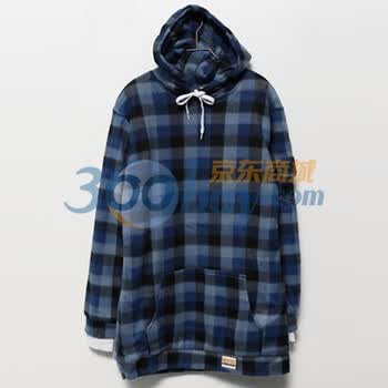 时尚起义 冬装韩国进口亮丽格纹滑雪衫 女564064滑雪季 深蓝色 XL